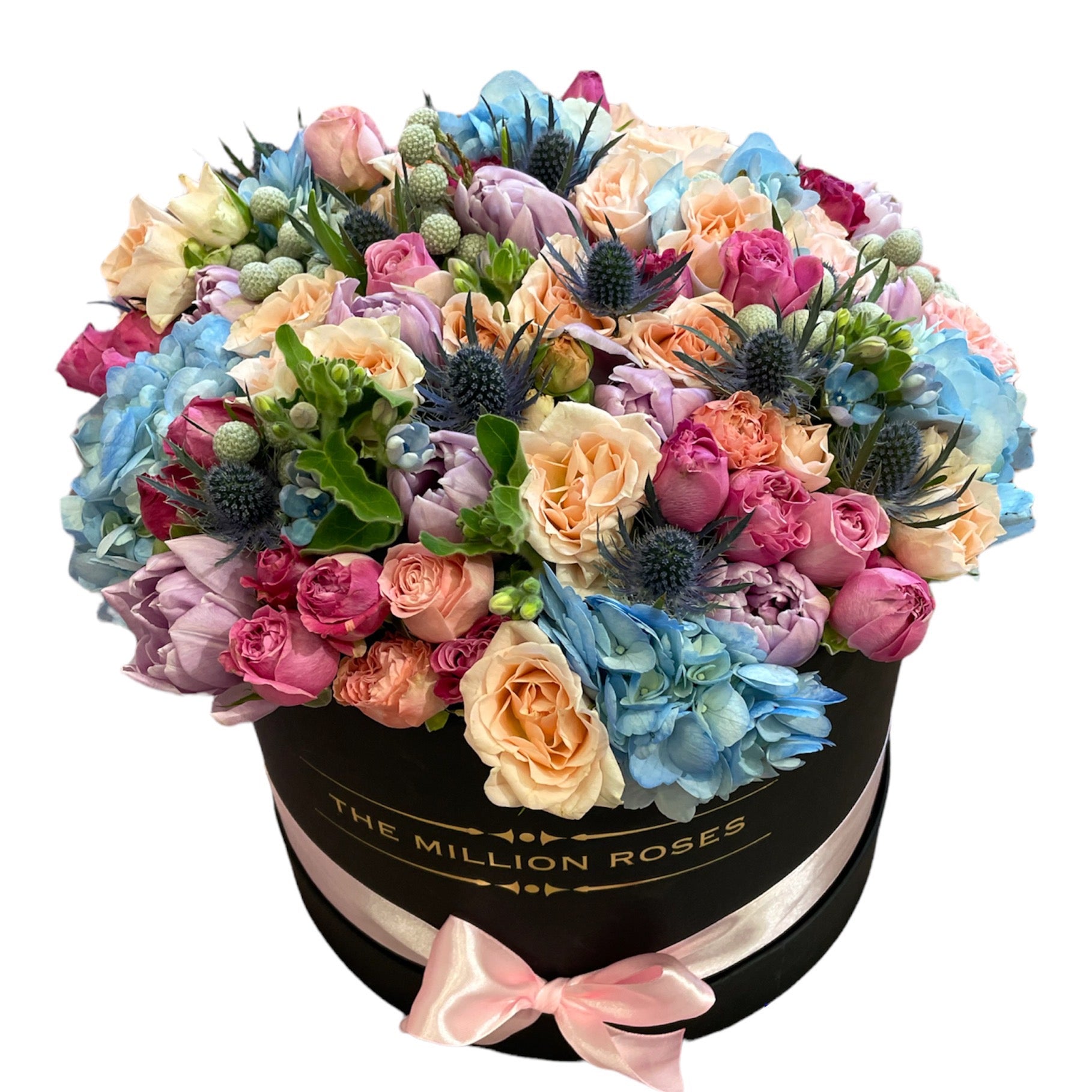 Aranjament cu flori mixte parfumate in cutie