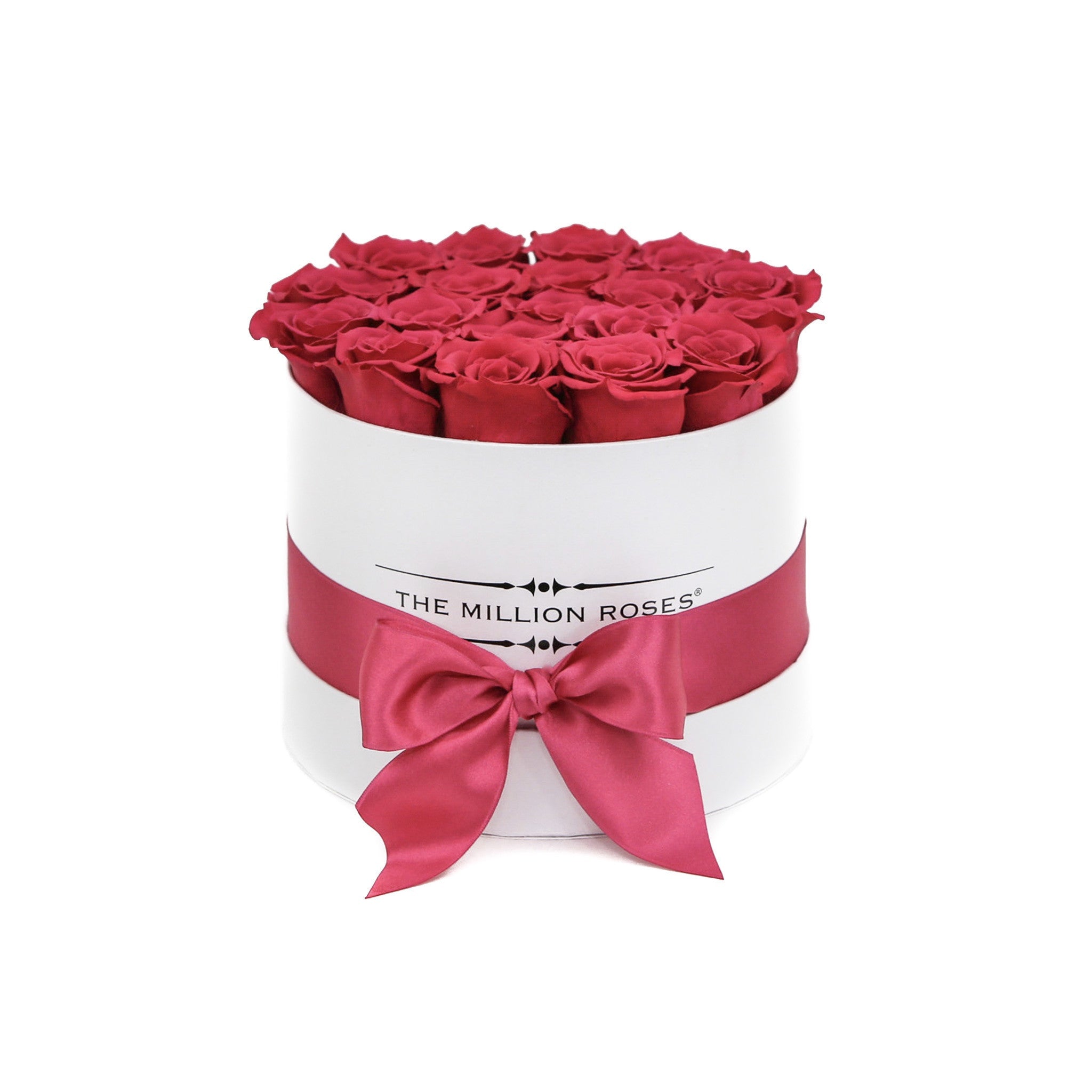 Trandafiri criogenați roșii - Cutie albă medie