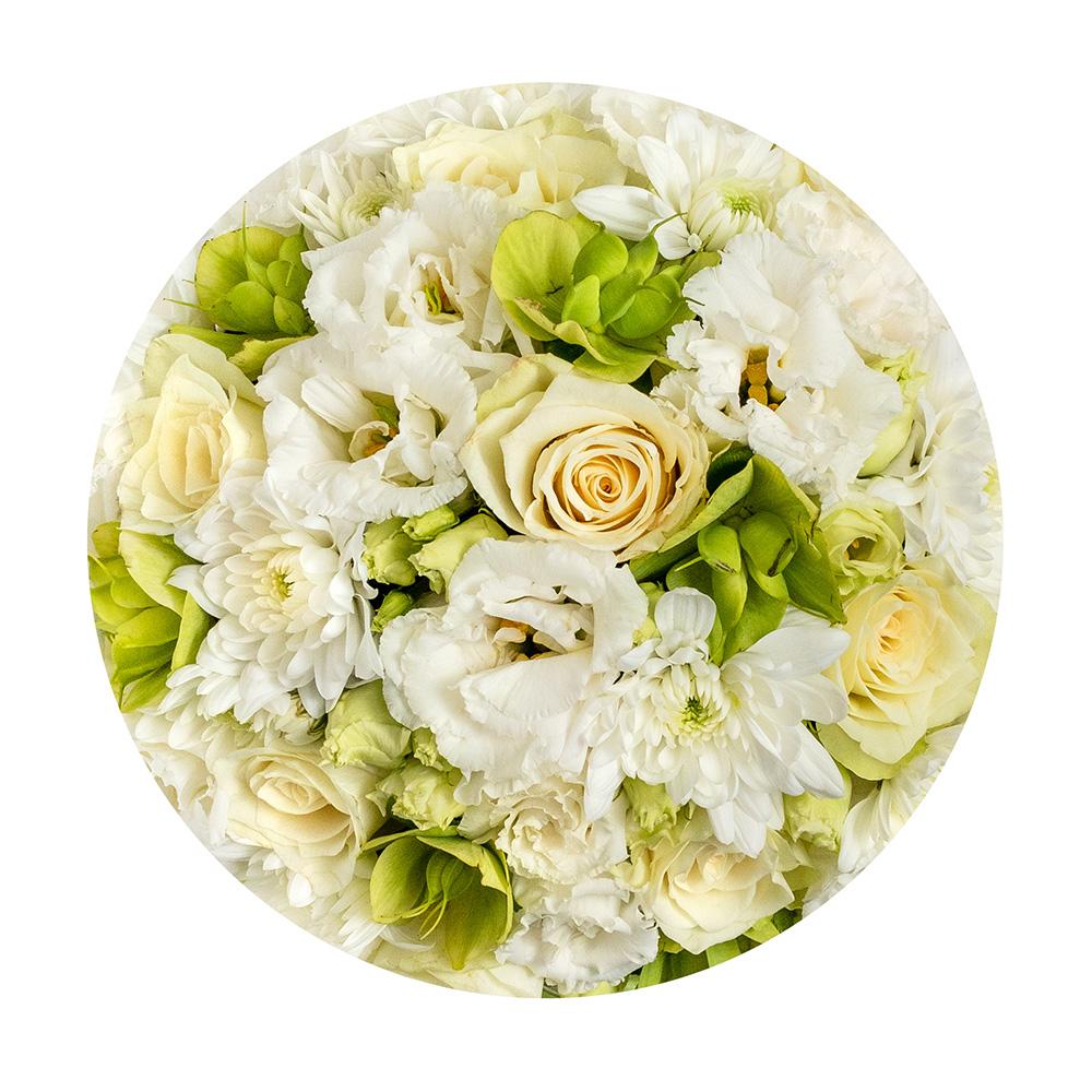 Cutie cu flori mixte-White sensation