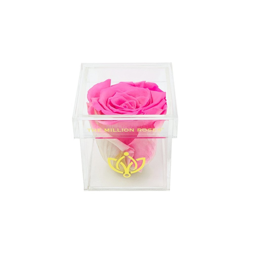 Trandafir criogenat rosu in cutie Crystal -One in a Million