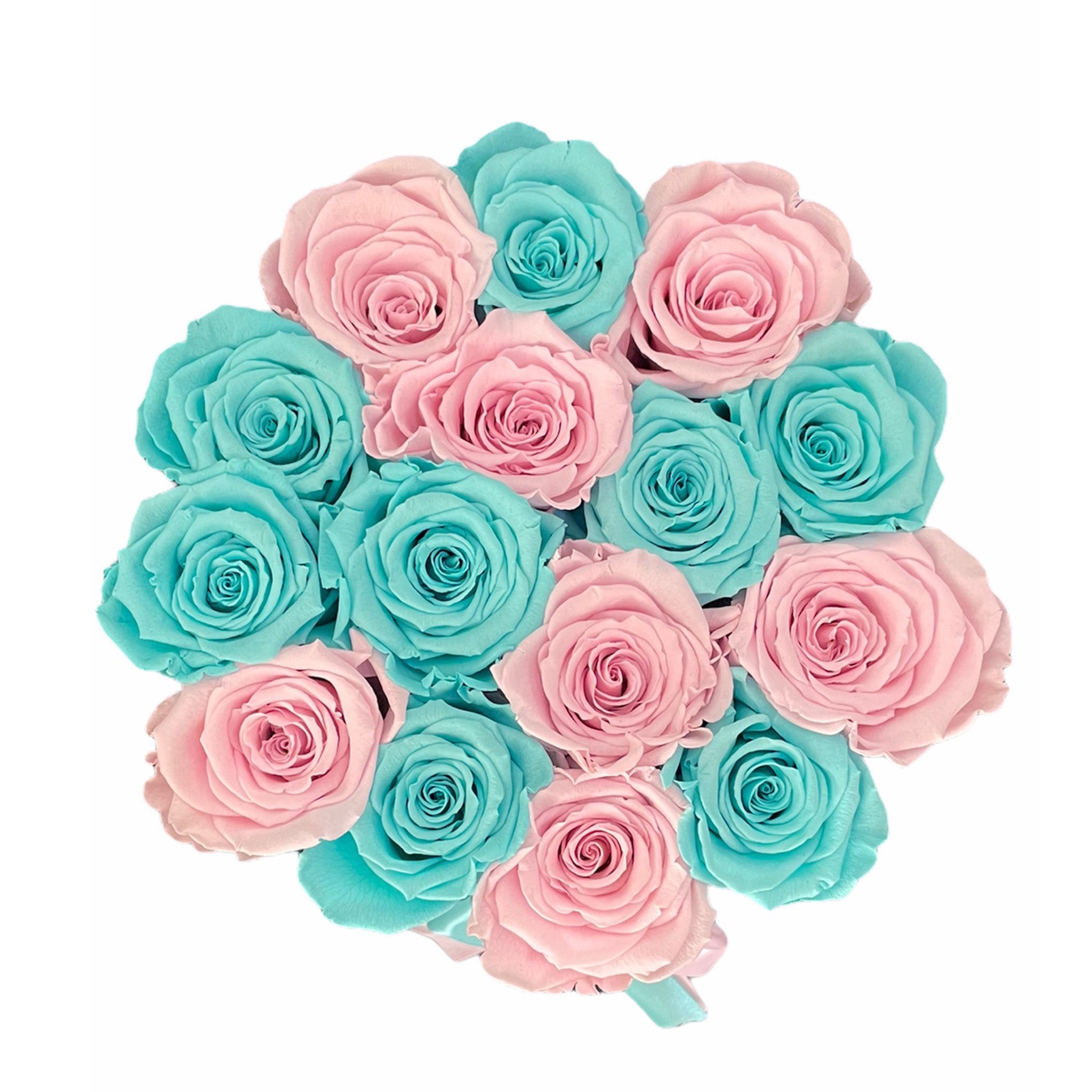Candy Collection - Trandafiri Criogenați Roz & Tiffany in cutie mică